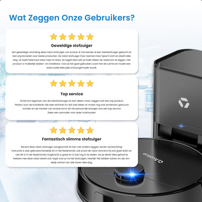 Avalue LiDAR Robotstofzuiger & Dweil