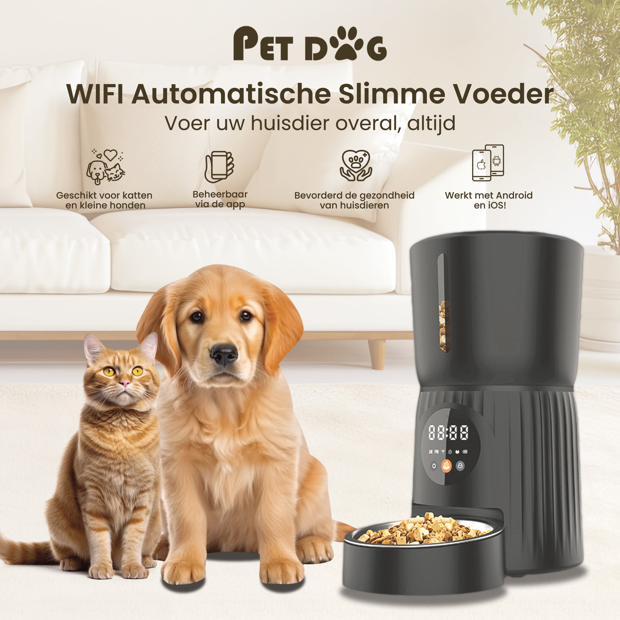 PetDog WIFI Automatische Voerbak met App