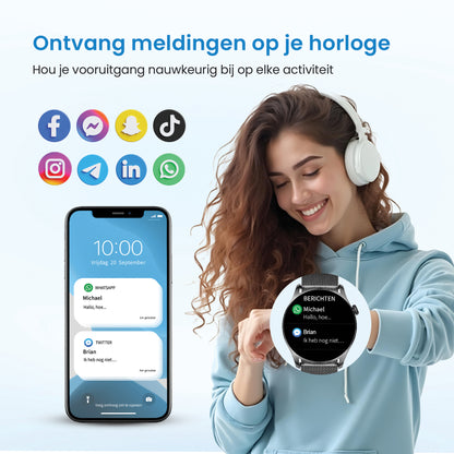 Avalue Smartwatch - Met Extra Bandje