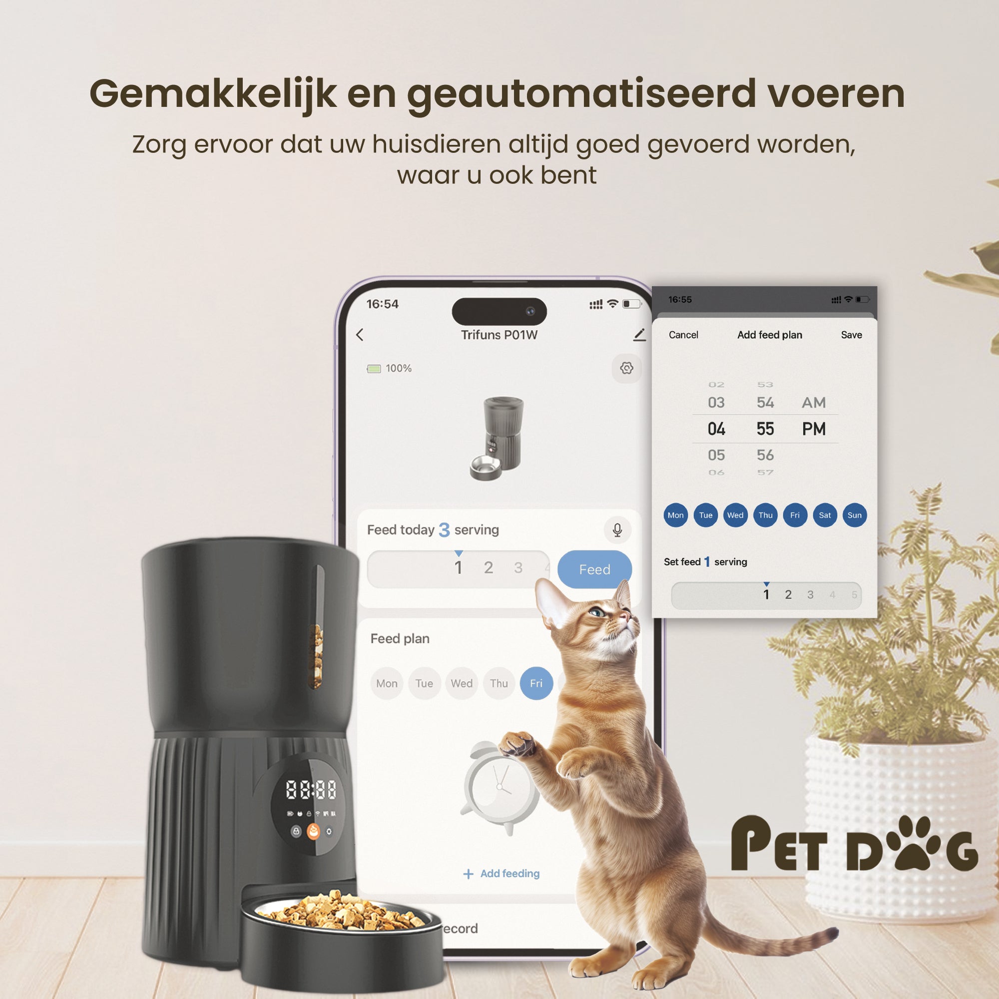 PetDog WIFI Automatische Voerbak met App