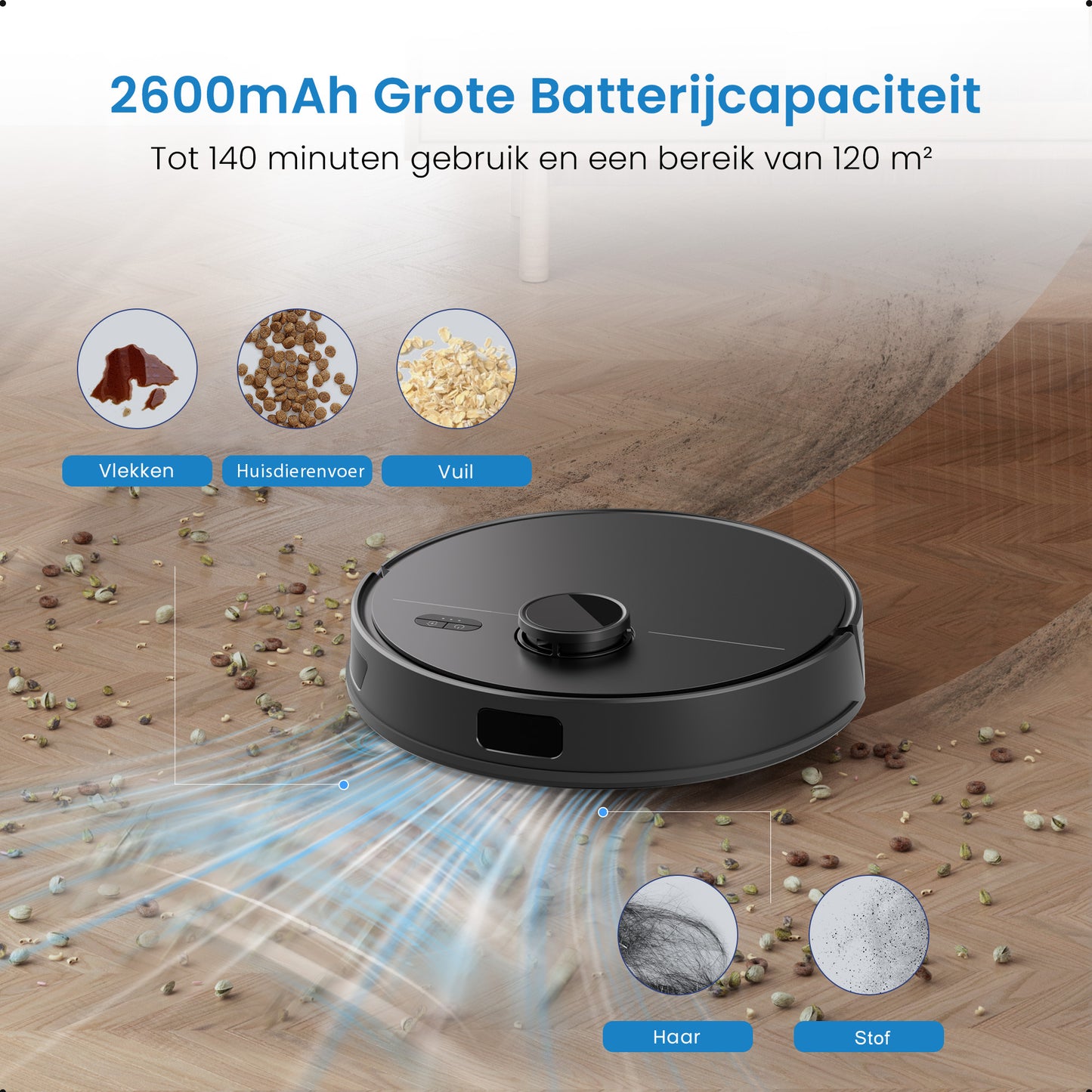 Avalue LiDAR Robotstofzuiger & Dweil