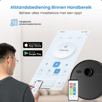 Avalue LiDAR Robotstofzuiger & Dweil