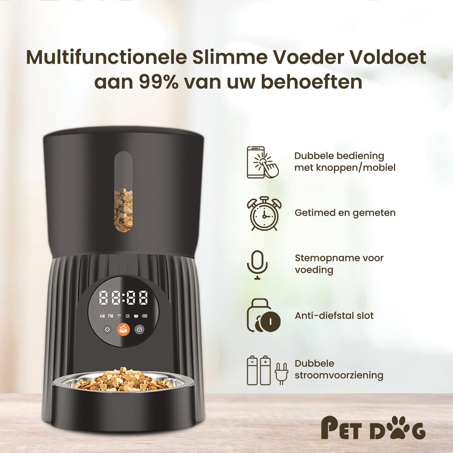 PetDog WIFI Automatische Voerbak met App