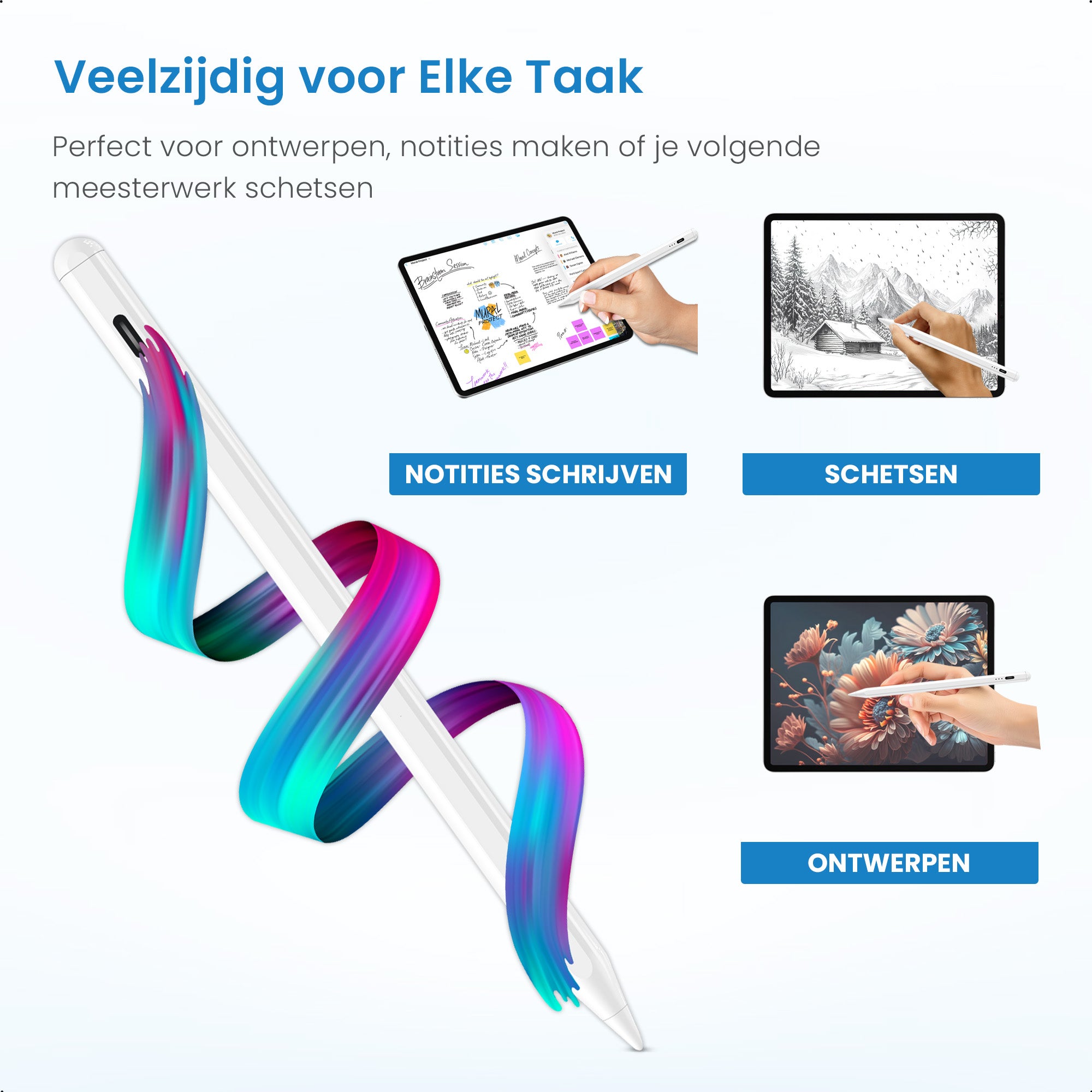 Avalue iPad Stylus Pen (2018-2025) - Wit