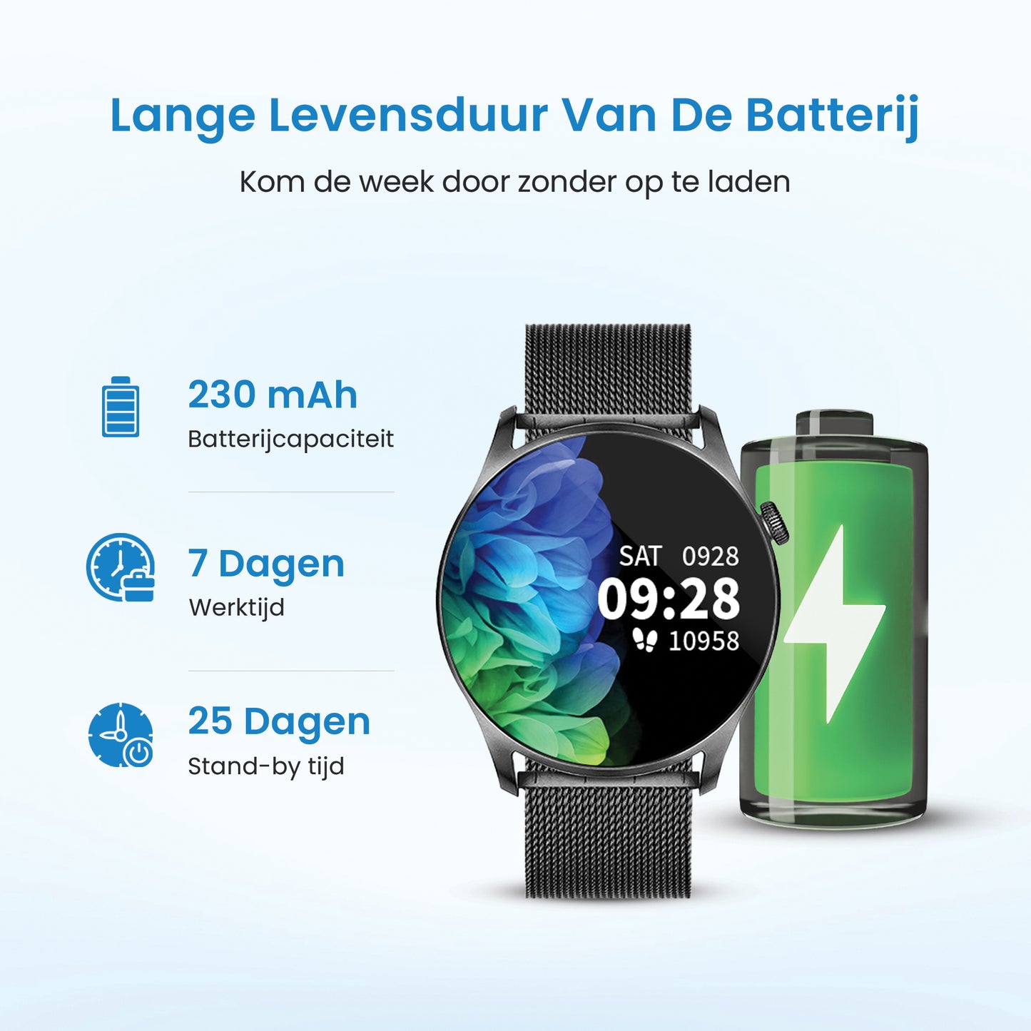 Avalue Smartwatch - Met Extra Bandje