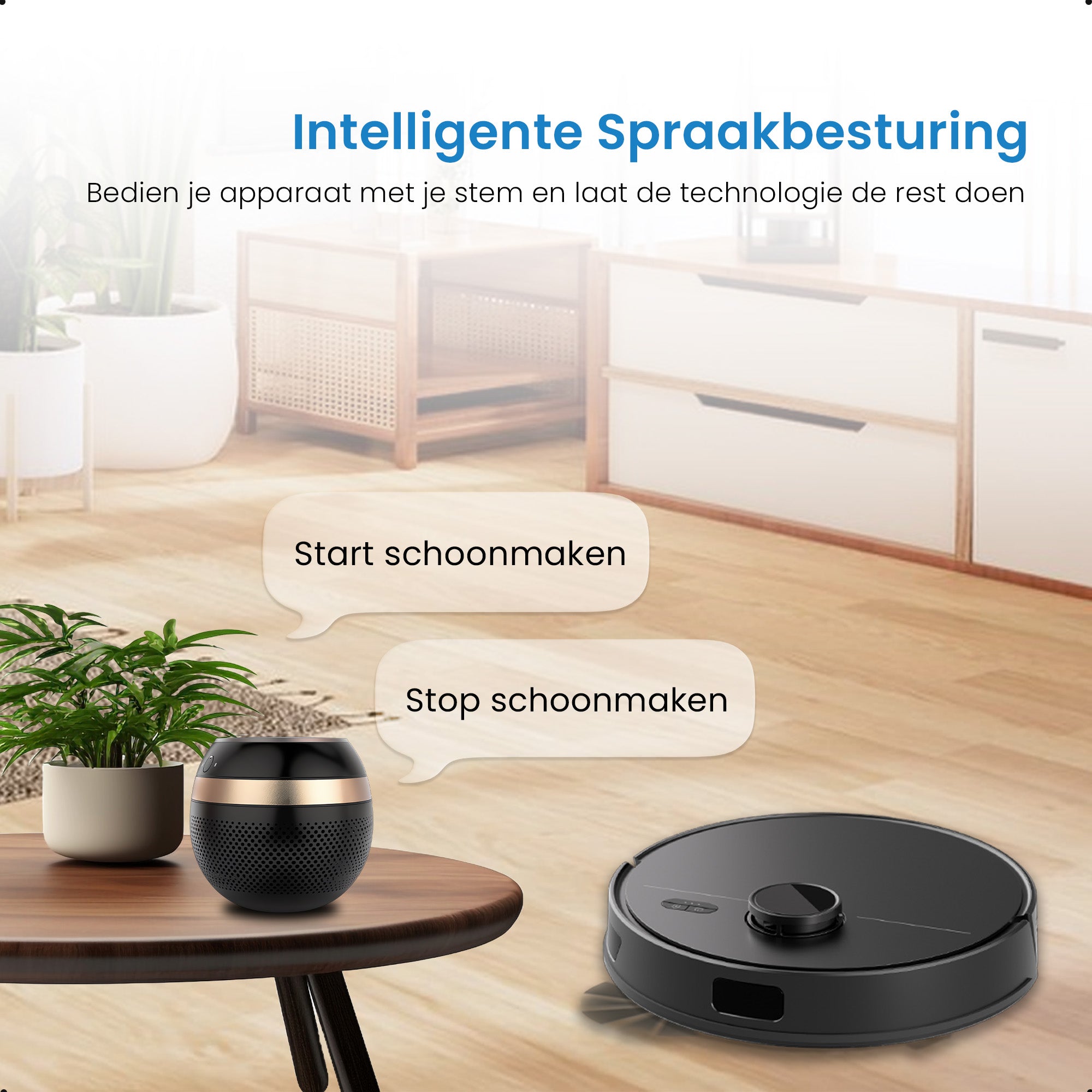 Avalue LiDAR Robotstofzuiger & Dweil