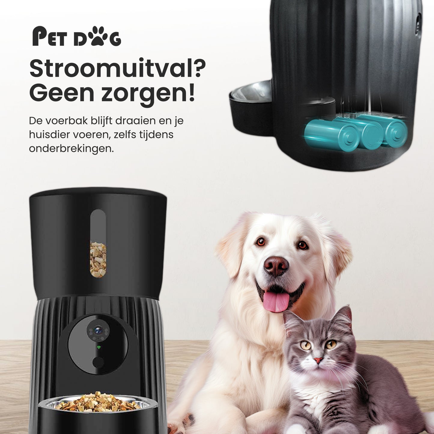 PetDog WIFI Automatische Voerbak met Camera & App