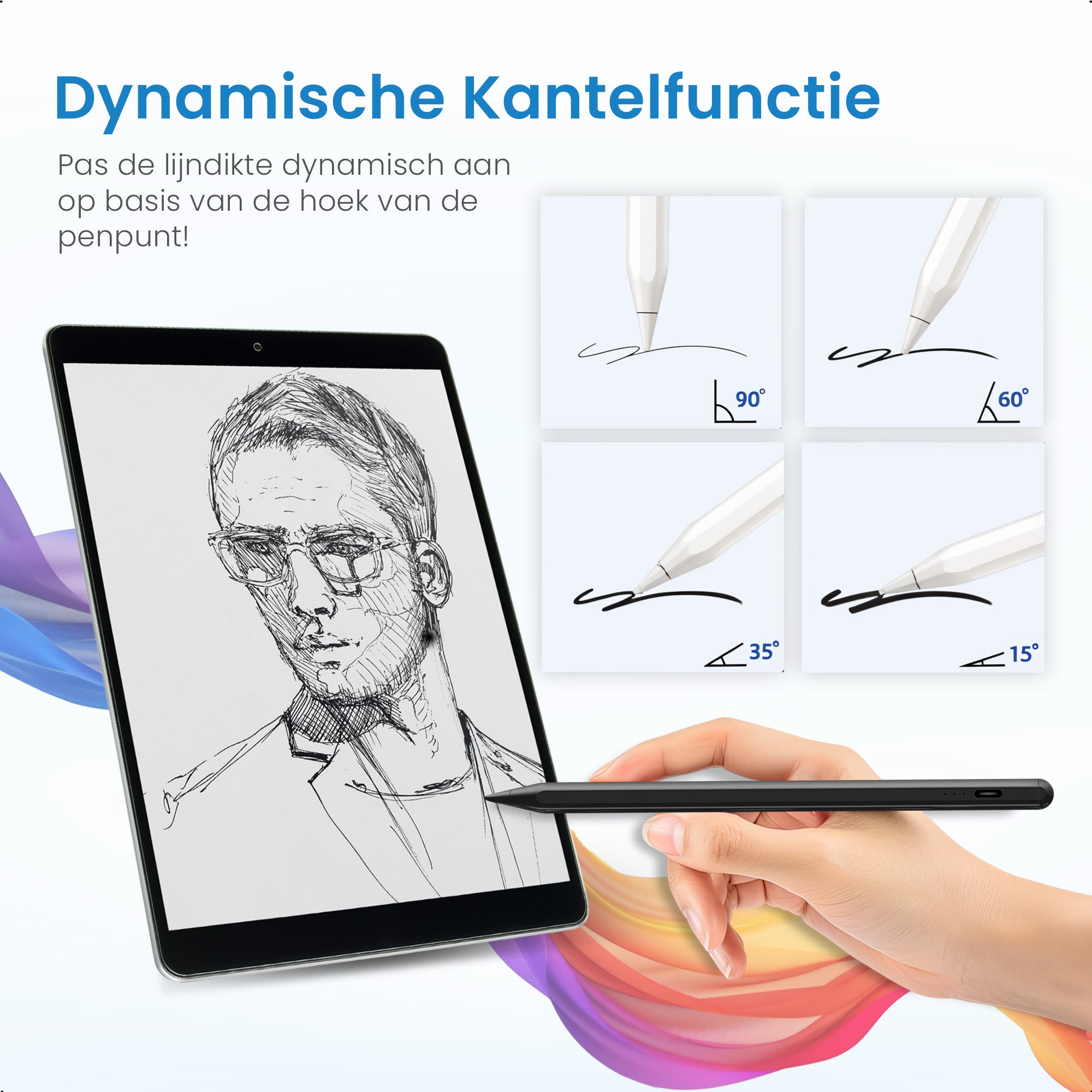 Avalue iPad Stylus Pen (2018-2025) - Zwart