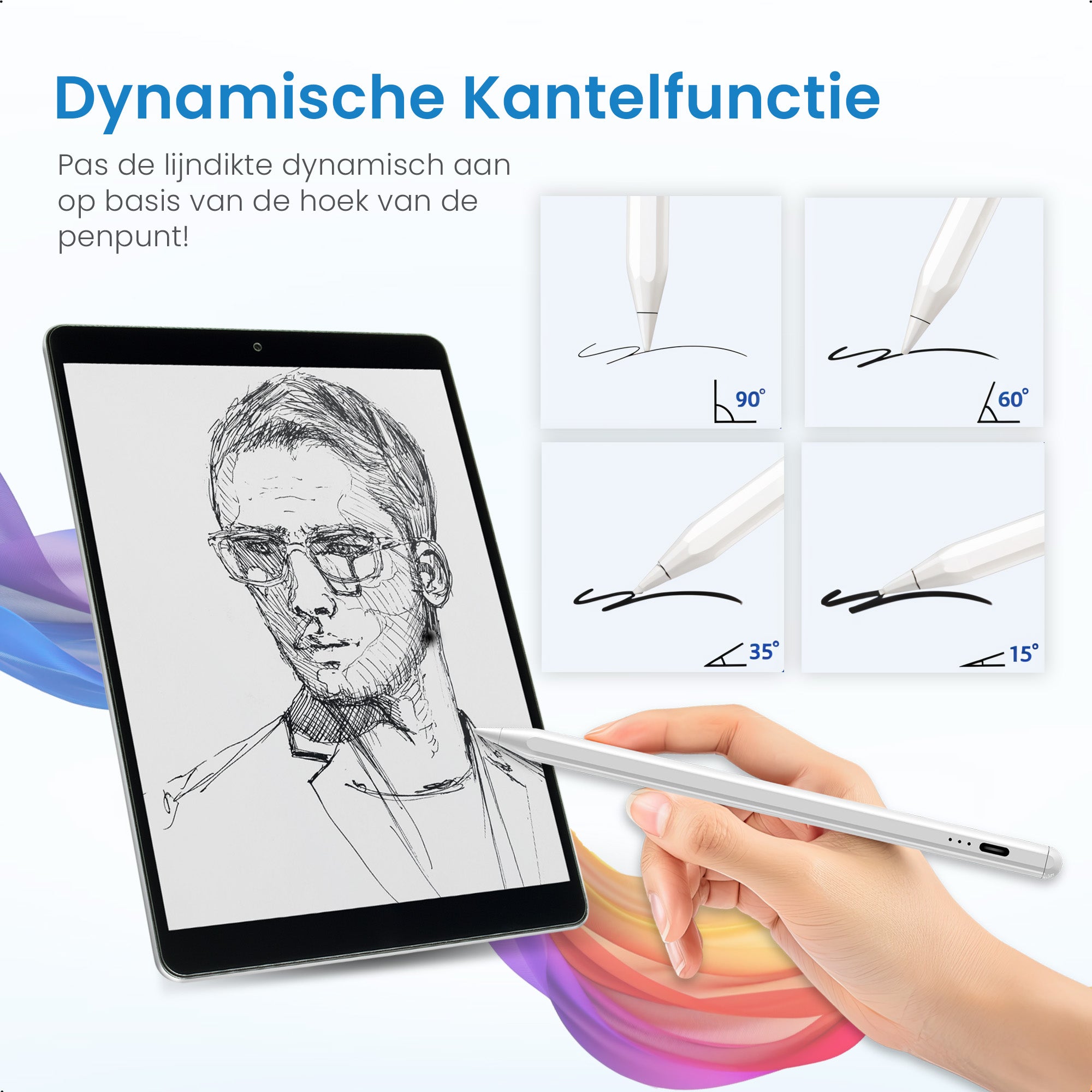 Avalue iPad Stylus Pen (2018-2025) - Wit