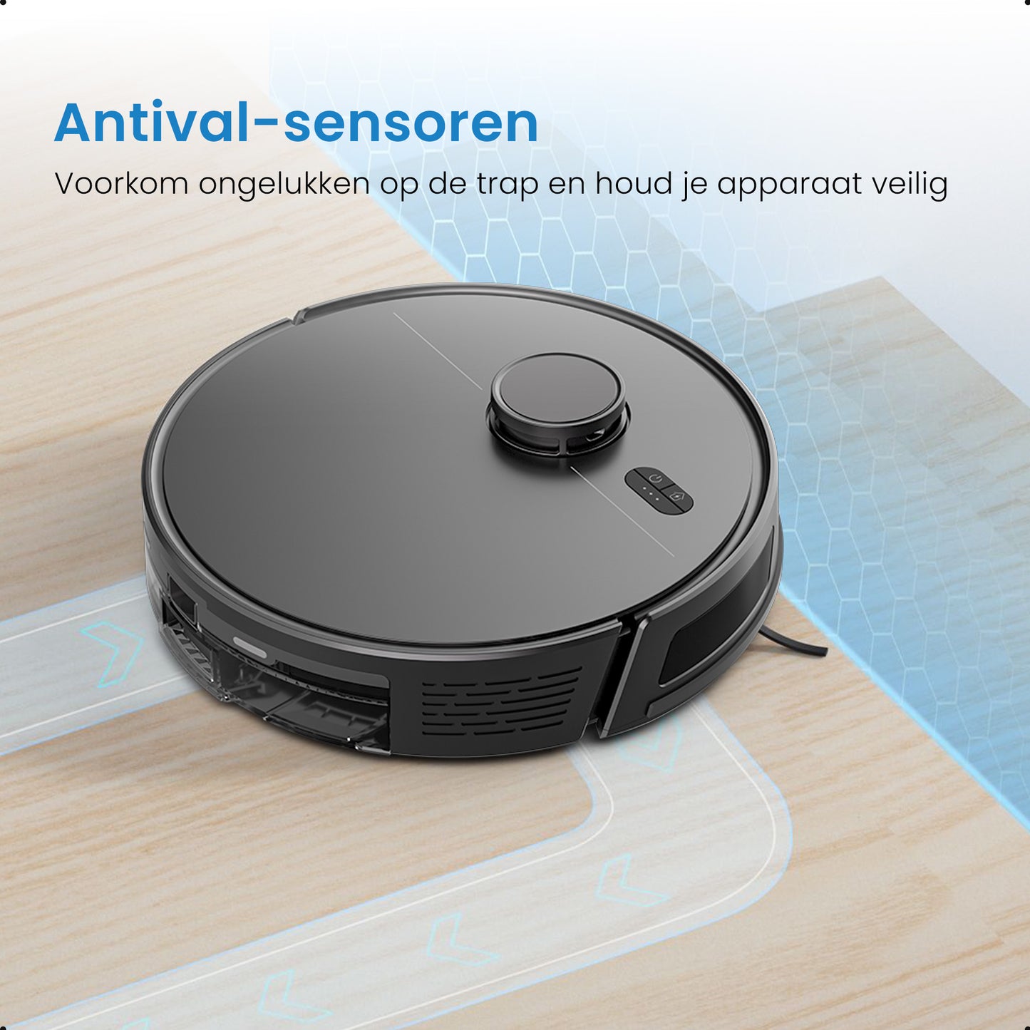 Avalue LiDAR Robotstofzuiger & Dweil