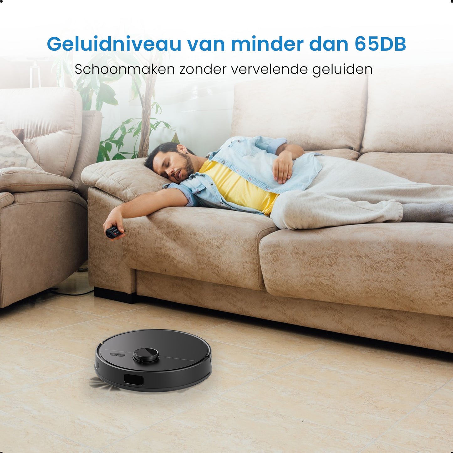 Avalue LiDAR Robotstofzuiger & Dweil