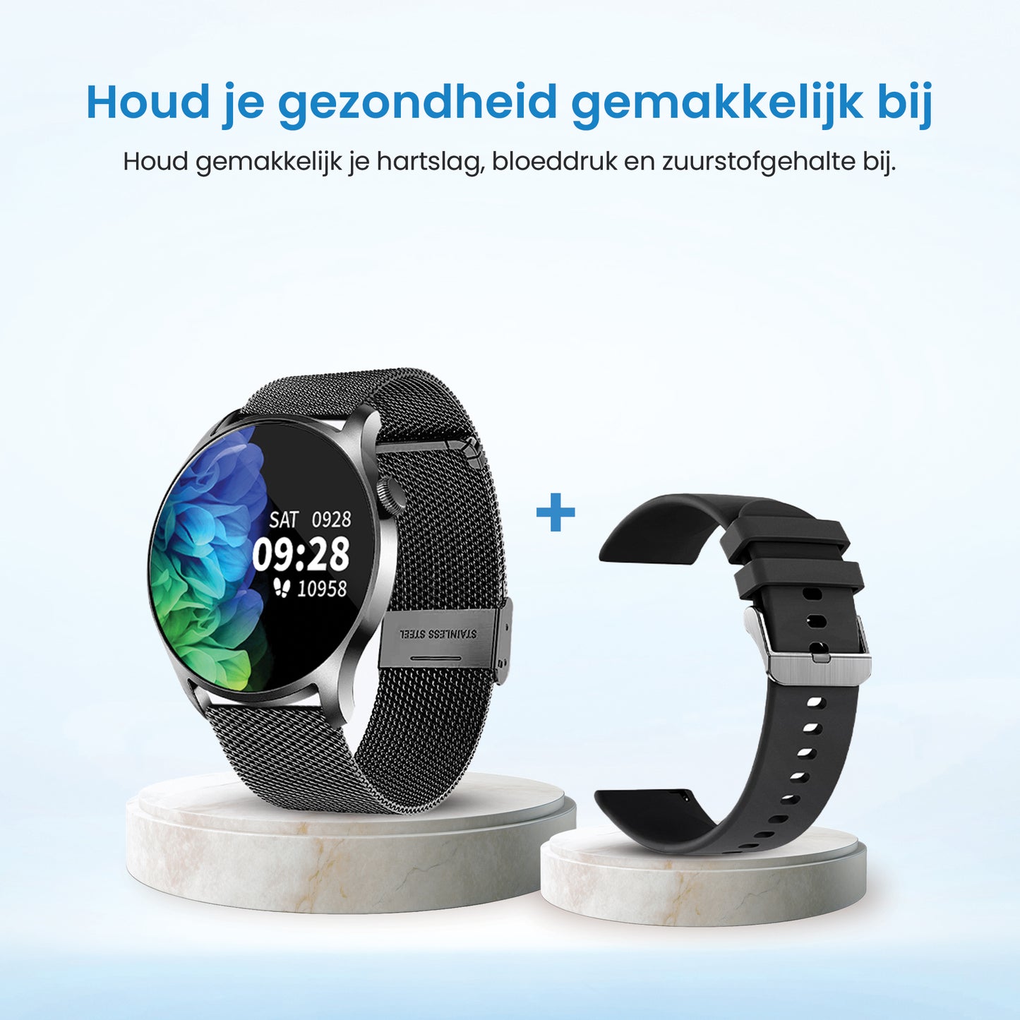 Avalue Smartwatch - Met Extra Bandje