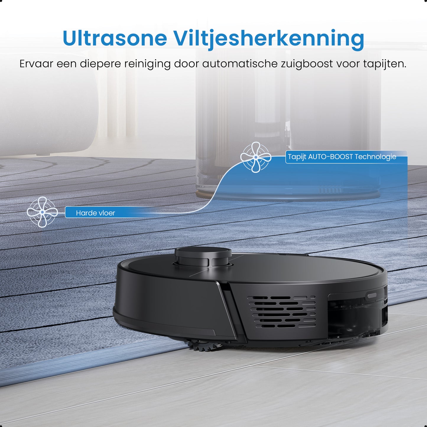 Avalue LiDAR Robotstofzuiger & Dweil