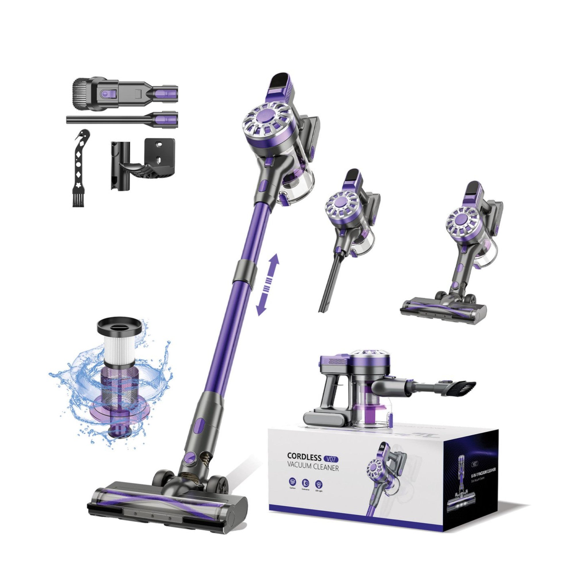 Avalue 6-in-1 Draadloze Stofzuiger