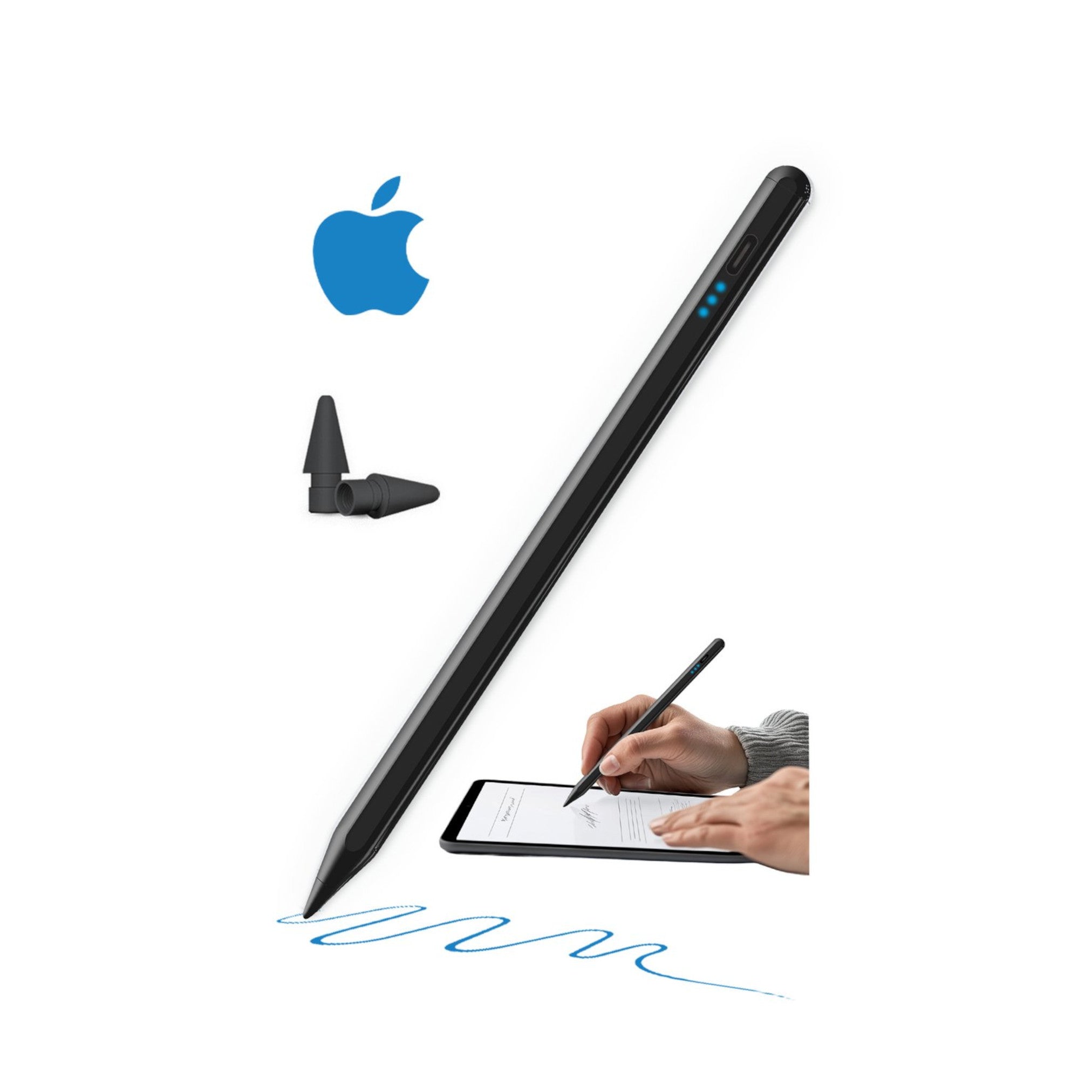 Avalue iPad Stylus Pen (2018-2025) - Zwart