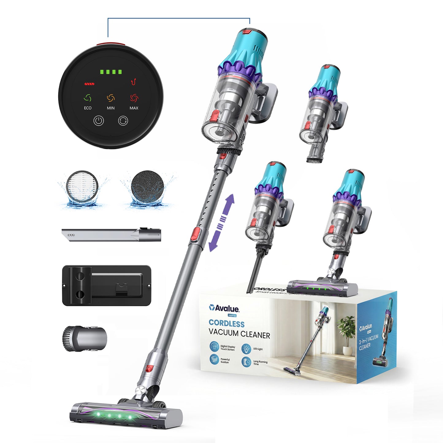 Avalue 6-in-1 Draadloze Stofzuiger