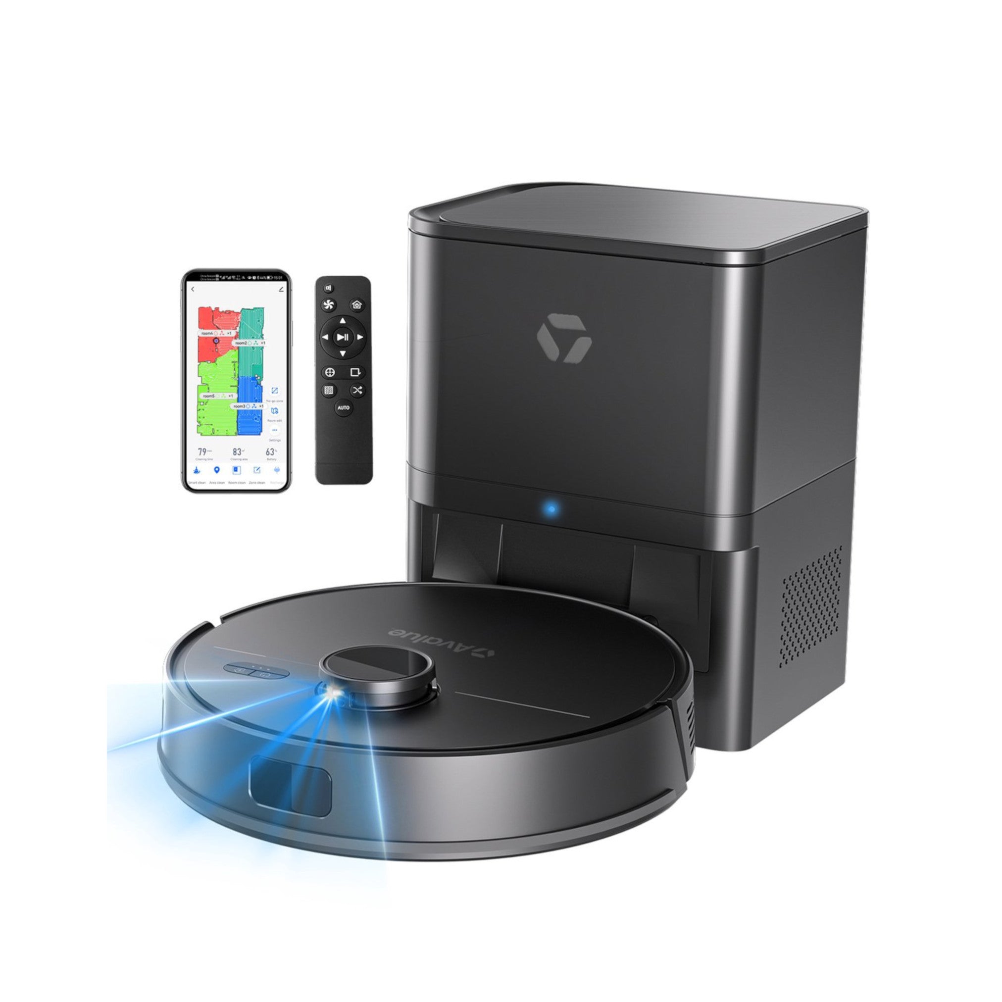 Avalue LiDAR Robotstofzuiger & Dweil