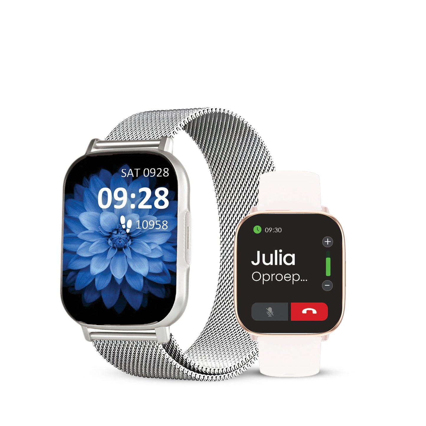 Avalue Smartwatch Dames & Heren - AMOLED Screen - AI Feature - Stappenteller - Bloeddrukmeter - Geschikt voor alle Smartphones - Wit